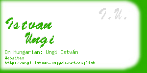 istvan ungi business card